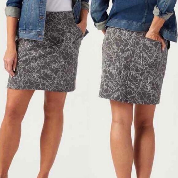 Duluth Trading Co. NoGA Naturale Cotton Skort Grey Pattern Size XS Golf Tennis - Picture 1 of 11